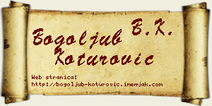 Bogoljub Koturović vizit kartica